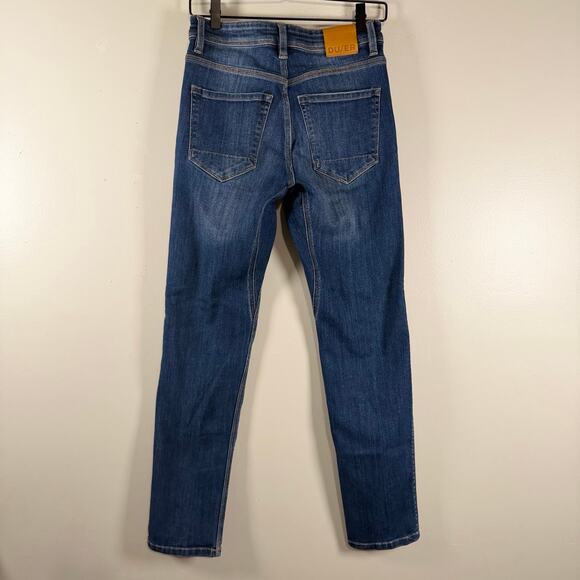 DU/ER L2X Performance Denim Mid Rise Straight Jeans Slim Fit Blue Size 28 x 30 - Picture 14 of 15